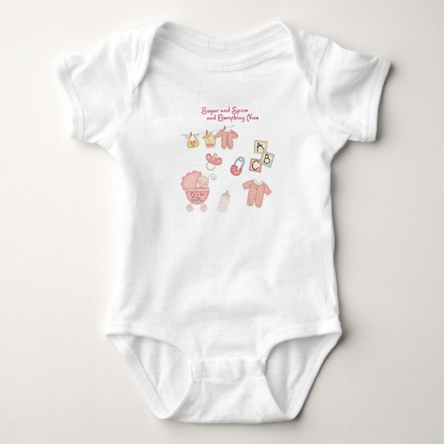 Sugar and Spice and Everything Nice Baby Bodysuit (Front)