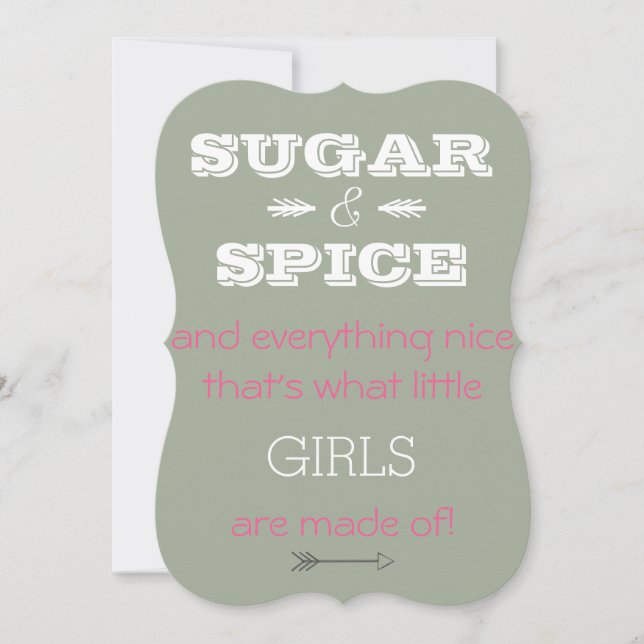 Sugar and Spice and Everything Nice Invitation (Front)
