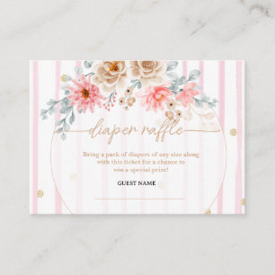 Sugar and spice Baby Shower Diaper Raffle Enclosure Card