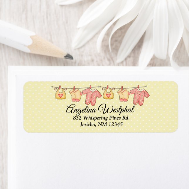  Sugar and Spice Baby Shower Return Address Labels (Insitu)