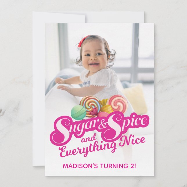 Sugar and Spice Invitation (Front)