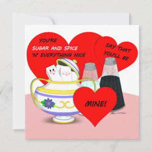 Sugar and Spice - Old Fashioned Valentine Card Art