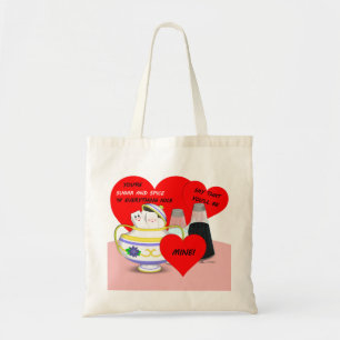 Sugar and Spice - Old Fashioned Valentine Card Art Tote Bag