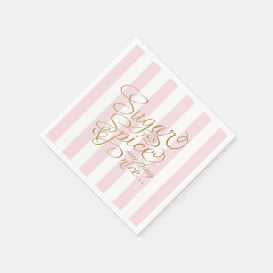 Sugar and Spice Pink Striped Paper Napkins
