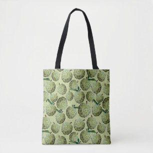 Sugar Apple Watercolor Green Tote Bag