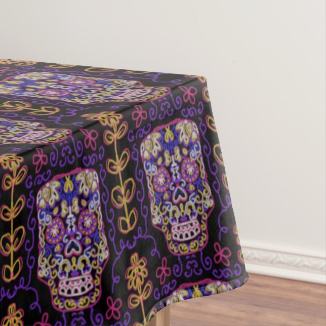 Sugar Art Skull Pattern Tablecloth (In Situ)
