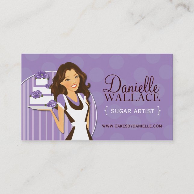 Sugar Artist Business Cards (Front)