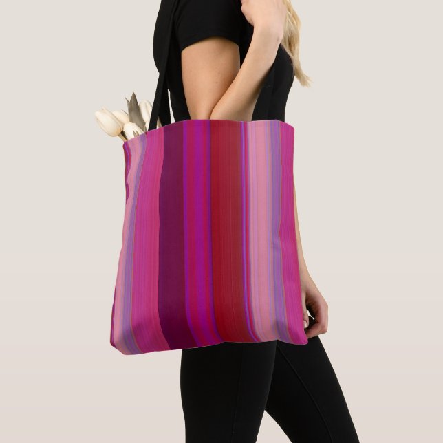 Sugar Candy Stripes Tote Bag (Close Up)