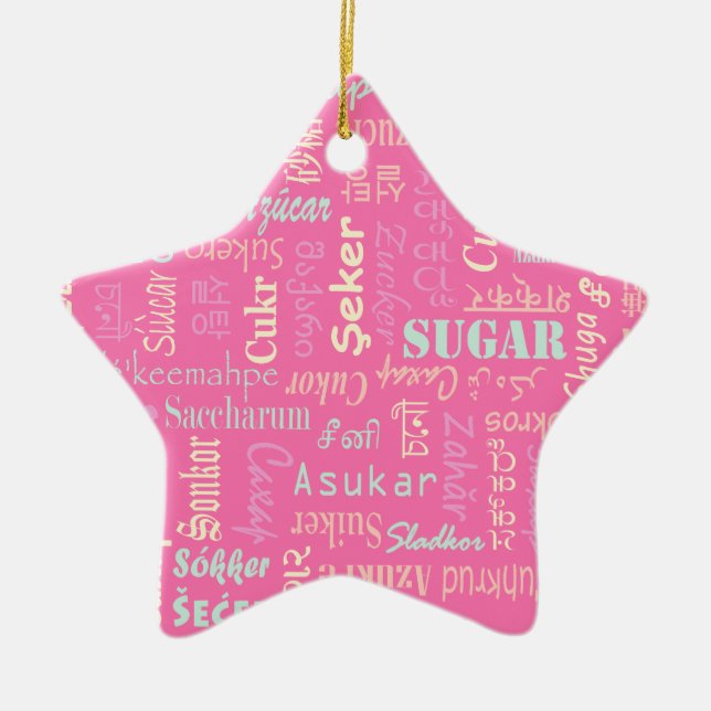 Sugar Ceramic Tree Decoration (Front)