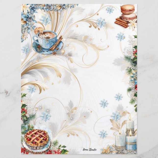 Sugar Coat It Blank Full Page Recipe Card (Front)