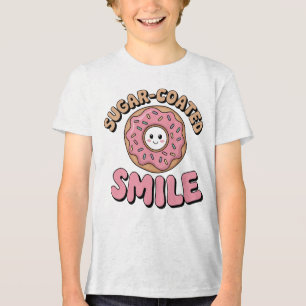 Sugar-Coated Smile   Doughnut Kids Tri-Blend Shirt