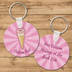 Sugar Cone Ice Cream Keychain