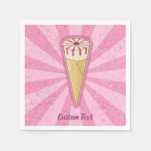 Sugar Cone Ice Cream Napkin