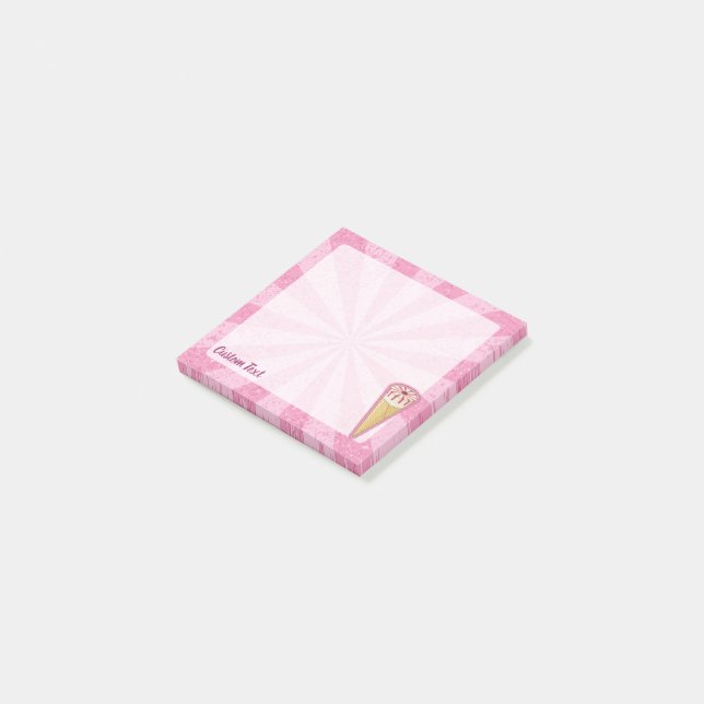 Sugar Cone Ice Cream Post-it Notes (Angled)