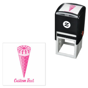 Sugar Cone Ice Cream Self-inking Stamp