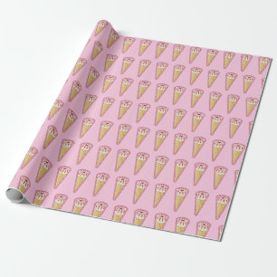 Sugar Cone Ice Cream Wrapping Paper