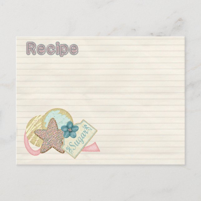 sugar cookies recipe card (Front)