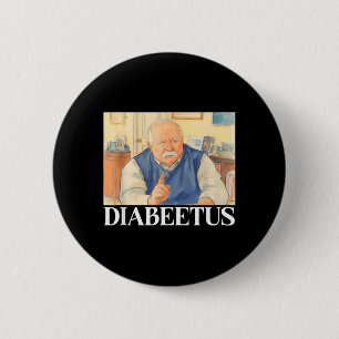 Sugar Crash Beard Diabetes Awareness Gift 6 Cm Round Badge