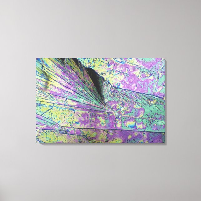 Sugar Crystals Viewed in Polarised Light Canvas Print (Front)