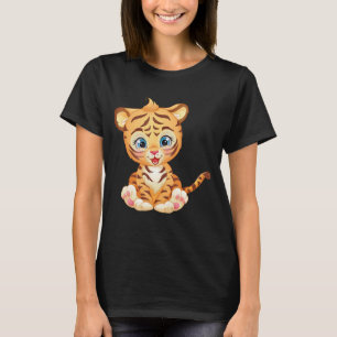 Sugar cute tiger baby with big eyes T-Shirt