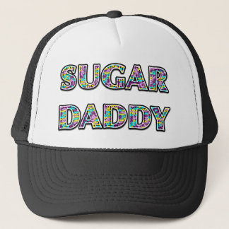 "SUGAR DADDY" Multicolor Candy Design Trucker Hat