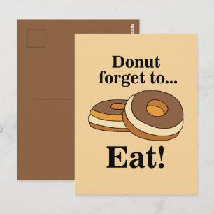 Sugar Doughnut Sweet Postcard