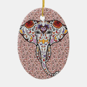 Sugar Elephant Ceramic Tree Decoration