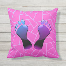 Sugar Feet Throw Pillow
