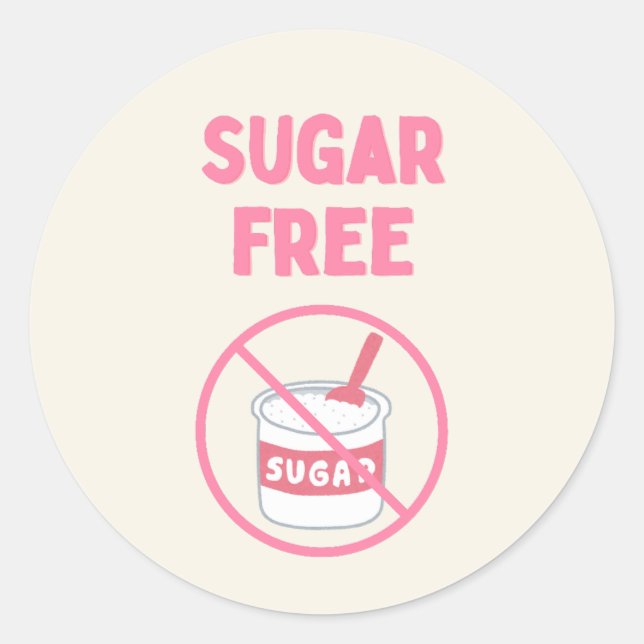 Sugar Free Baking Classic Round Sticker (Front)