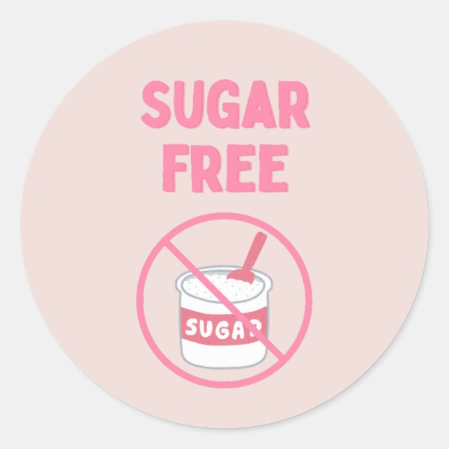 Sugar Free Baking Classic Round Sticker (Front)