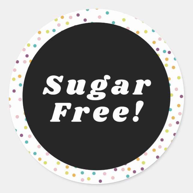Sugar Free Customisable Bakery Label (Front)