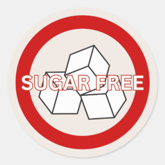 Sugar Free Food Allergy Alert Classic Classic Round Sticker