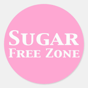 Sugar Free Zone Gifts Classic Round Sticker