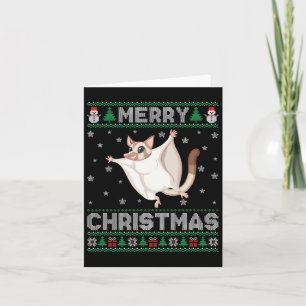 Sugar Glider Animal Men Women Kids Ugly Christmas  Card