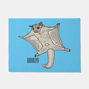 Sugar glider cartoon illustration doormat
