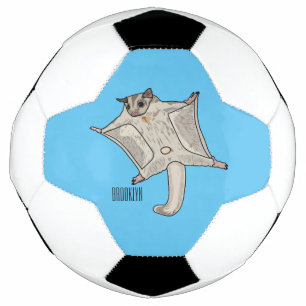 Sugar glider cartoon illustration football