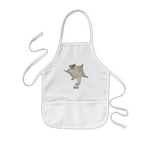Sugar glider cartoon illustration kids apron