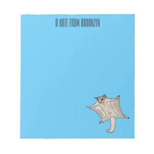 Sugar glider cartoon illustration notepad