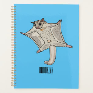Sugar glider cartoon illustration planner