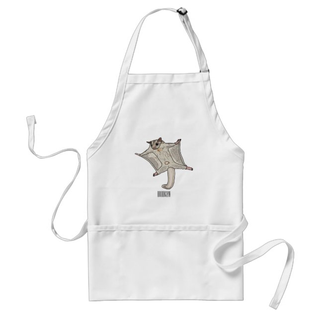 Sugar glider cartoon illustration standard apron (Front)