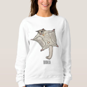 Sugar glider cartoon illustration sweatshirt