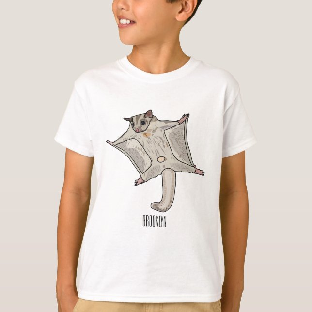 Sugar glider cartoon illustration T-Shirt (Front)