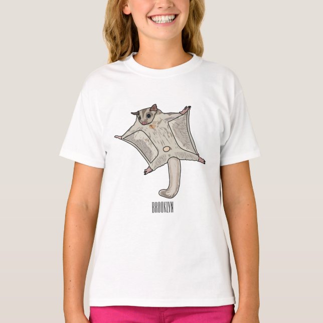 Sugar glider cartoon illustration T-Shirt (Front)