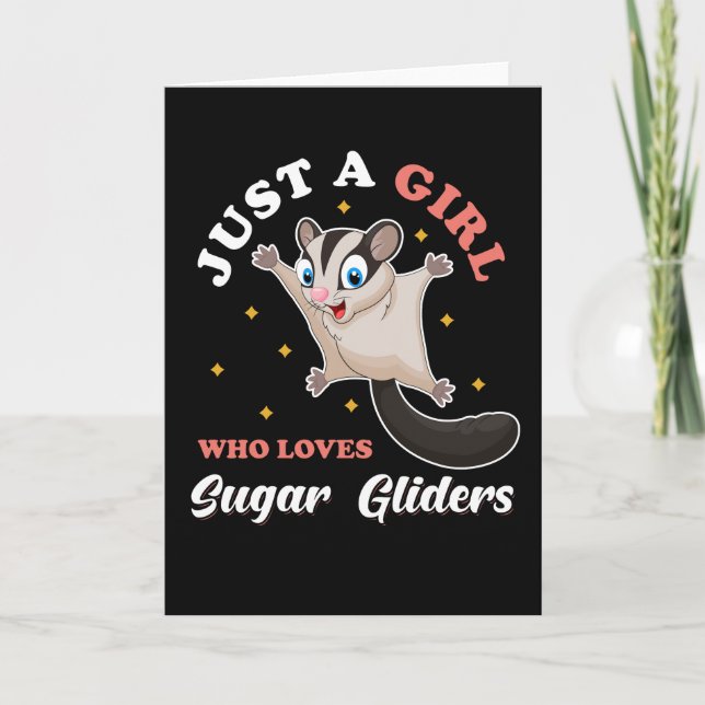 Sugar Glider Cute Animals Card (Front)