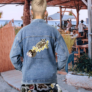 Sugar Glider Cute Floral Denim Jacket