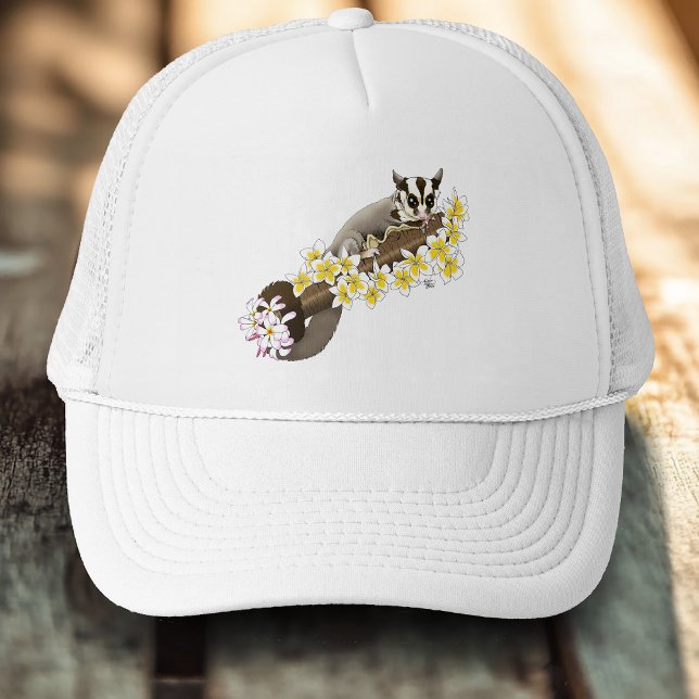 Sugar Glider Cute Floral Trucker Hat (Creator Uploaded)