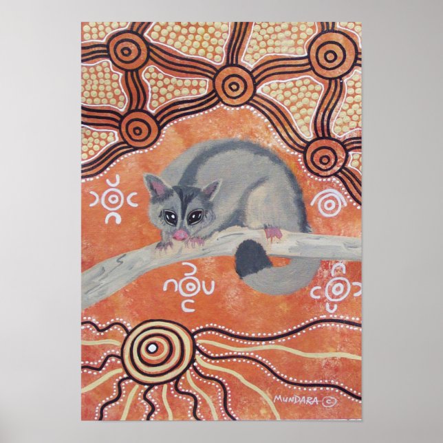 Sugar Glider Dreaming Poster by Mundara (Front)