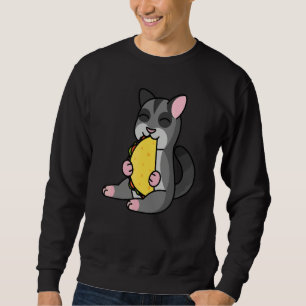 Sugar Glider Eating A Taco Pet Sweatshirt