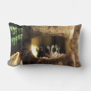 Sugar Glider in Furry Tree Truck Hanging Bed Lumbar Cushion