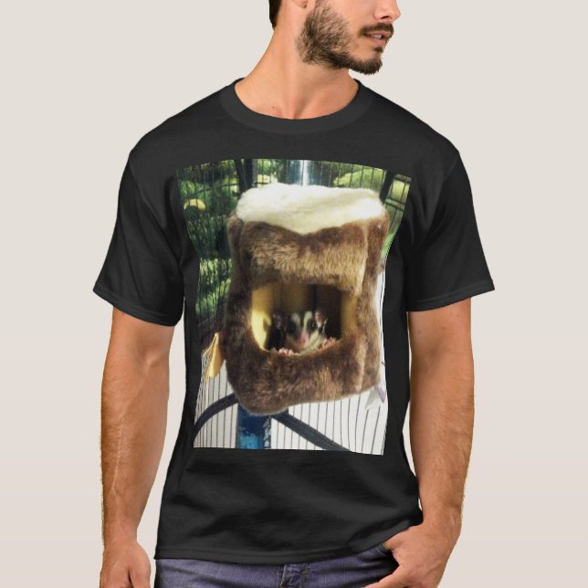 Sugar Glider in Furry Tree Truck Hanging Bed T-Shirt (Front)